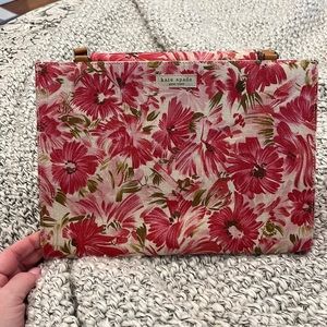 kate spade VTG sam with tab handbag in pink fleur print (made in Italy) NWT!